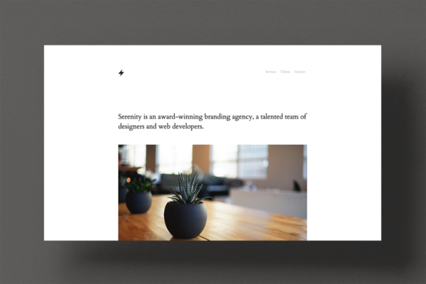 serenity one-page agency template image